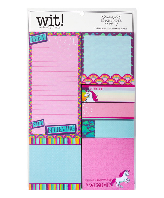 Karma Notepads and Notebooks Unicorn - Unicorn Sticky Note Set | Zulily