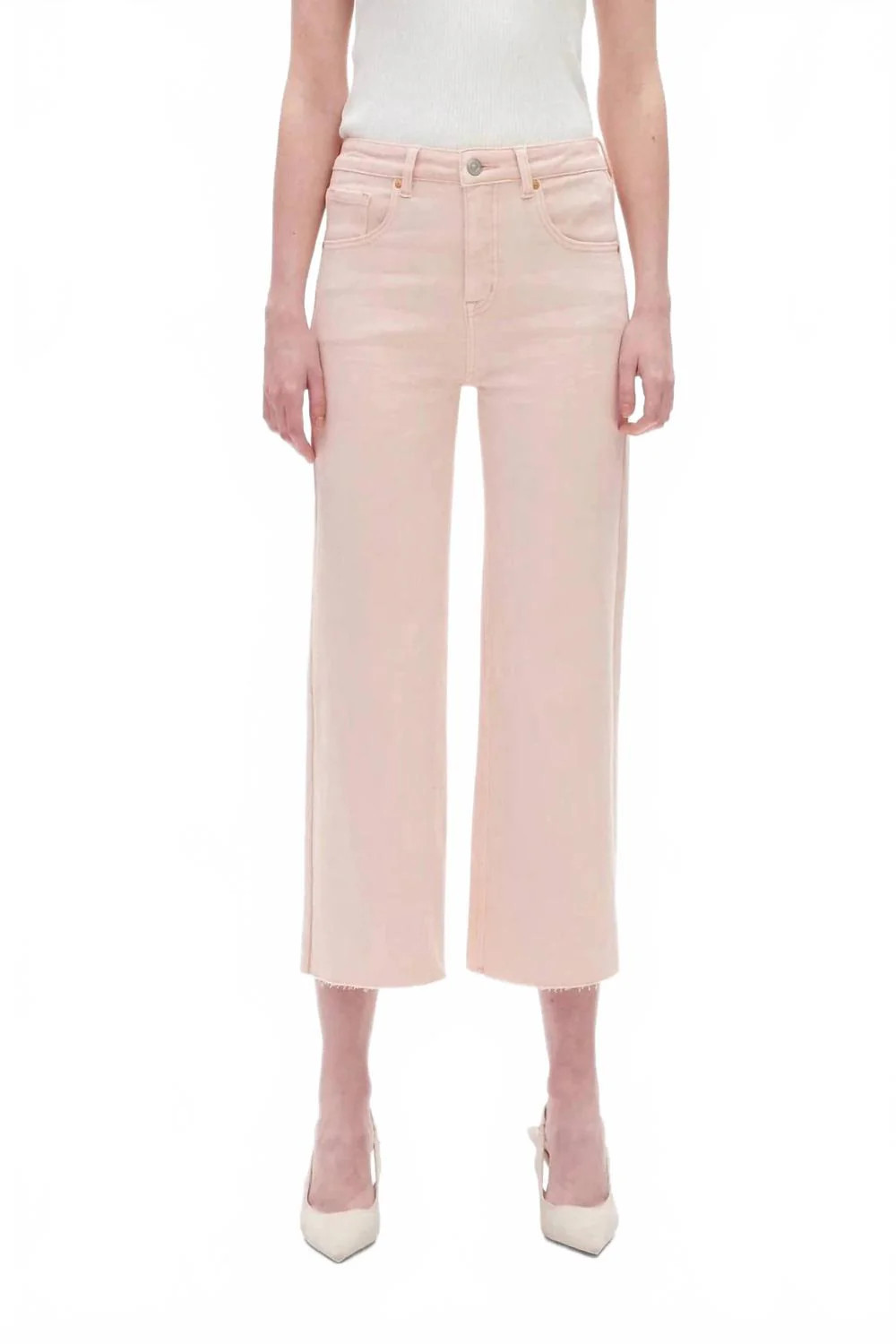 Bayeas High Rise Wide Leg Denim Jeans In Pale Dogwood | Shop Simon