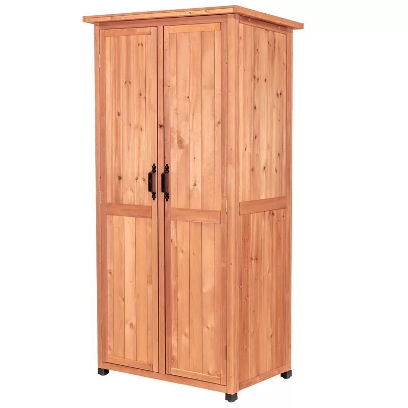 Leisure Season 3 ft. W x 2 ft. D Solid Wood Vertical Tool Shed | Wayfair North America