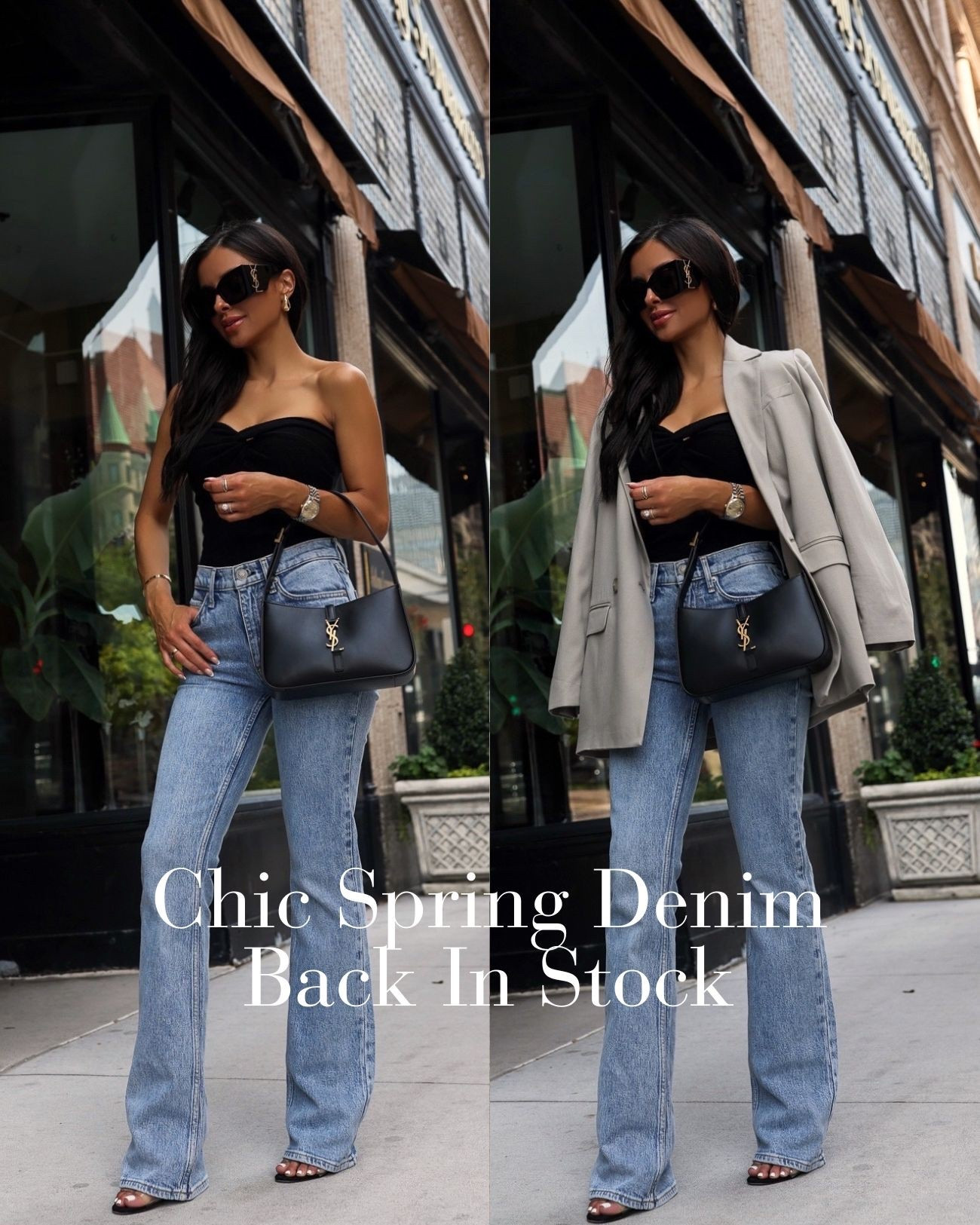 Spring outfit ideas / transitional outfit
Rag & bone Peyton jeans back in stock wearing a 24
Amazon strapless knit top
Nordstrom blazer 

#LTKootd #LTKPetite #LTKOver40