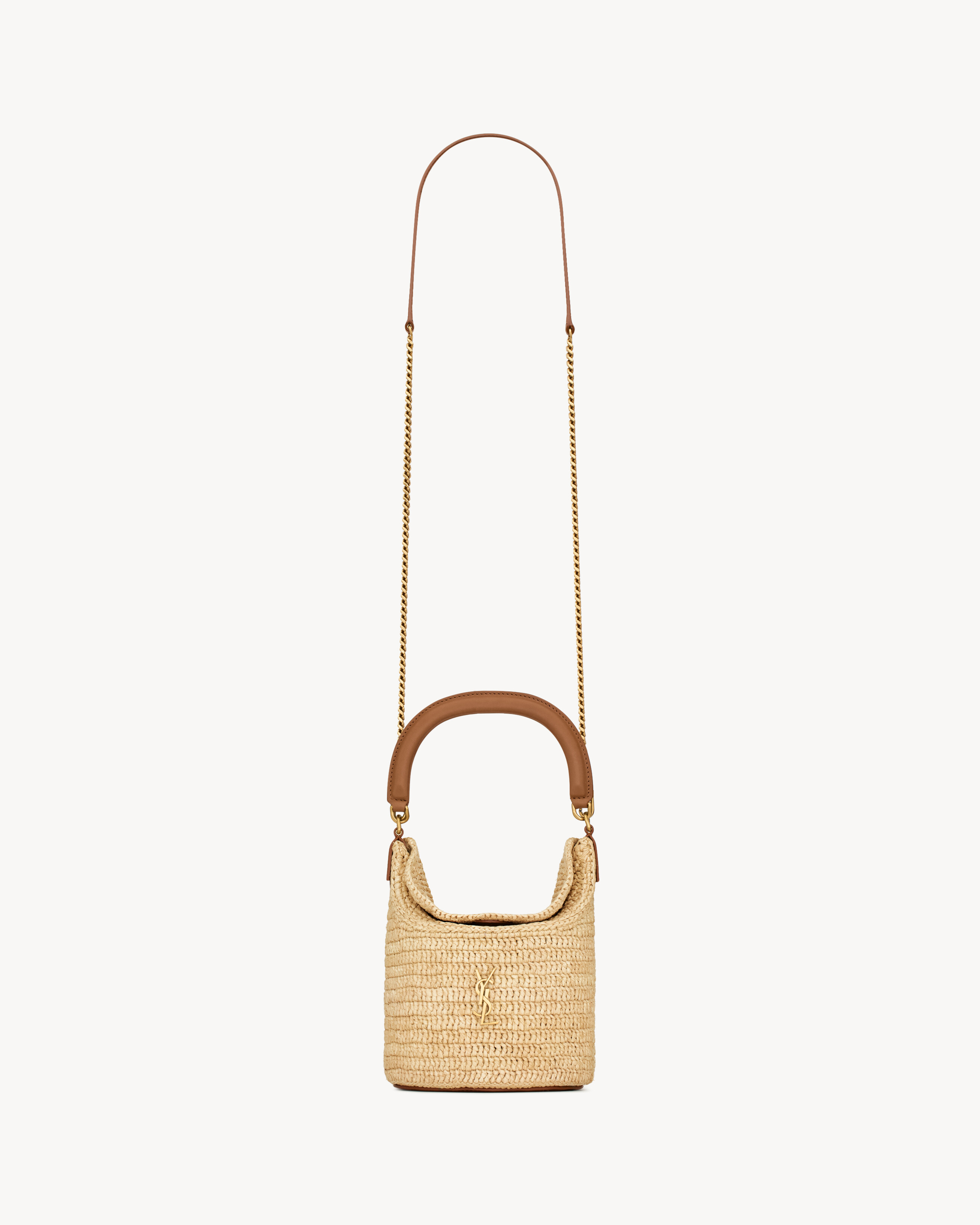 Saint Laurent Gaby Bucket Bag In Raffia - Beige - Women - One Size | Saint Laurent Inc. (Global)