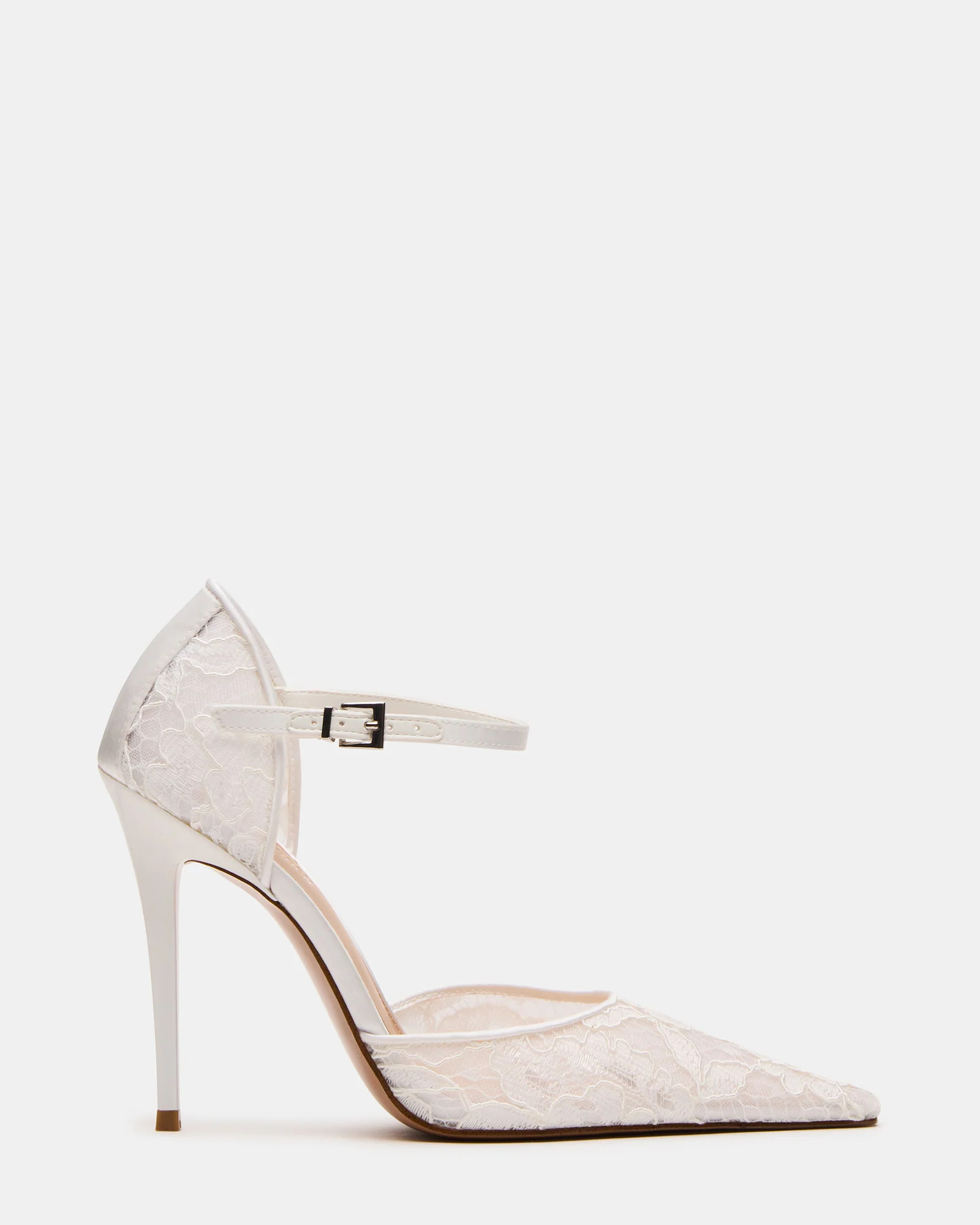 AVANT White Lace Pointed-Toe Stiletto Pump Women's Heel | Steve Madden (US)