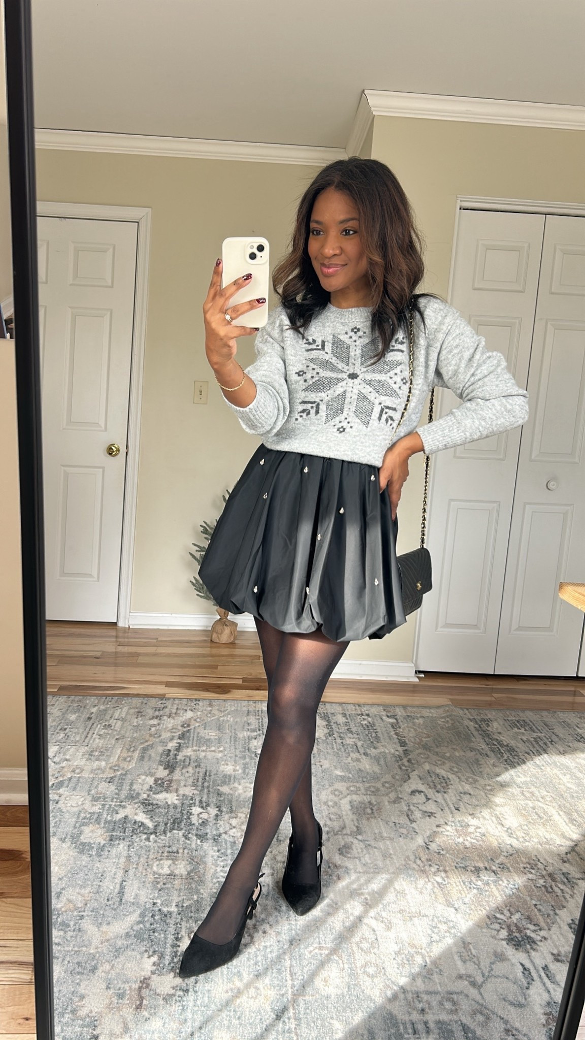 Wearing a small in sweater and skirt!

#LTKFindsUnder100 #LTKFindsUnder50 #LTKHoliday