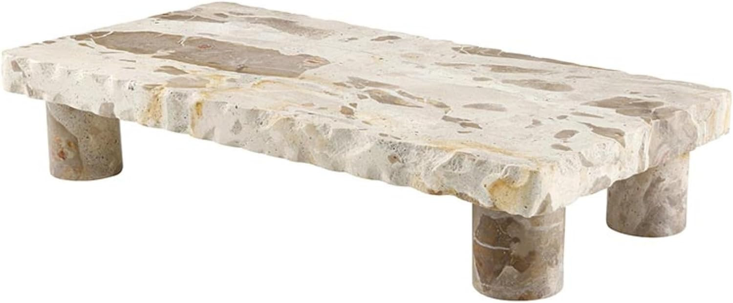 47th & Main Raised Marble Stand, 12" Long x 6" Wide, Beige | Amazon (US)