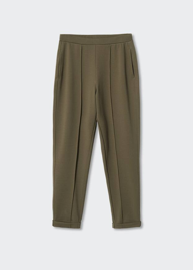 Jogger pants with seam detail -  Women | Mango USA | MANGO (US)
