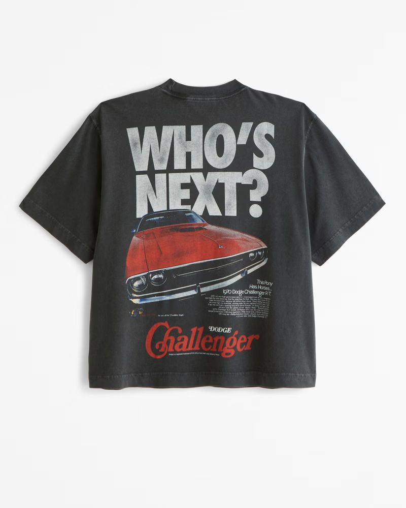 Men's Cropped Dodge Challenger Graphic Tee | Men's Tops | Abercrombie.com | Abercrombie & Fitch (US)