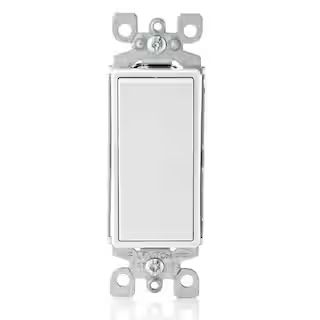 Leviton Decora 15 Amp Single Pole Rocker AC Quiet Light Switch, White (10-Pack)-M32-05601-2WM - T... | The Home Depot