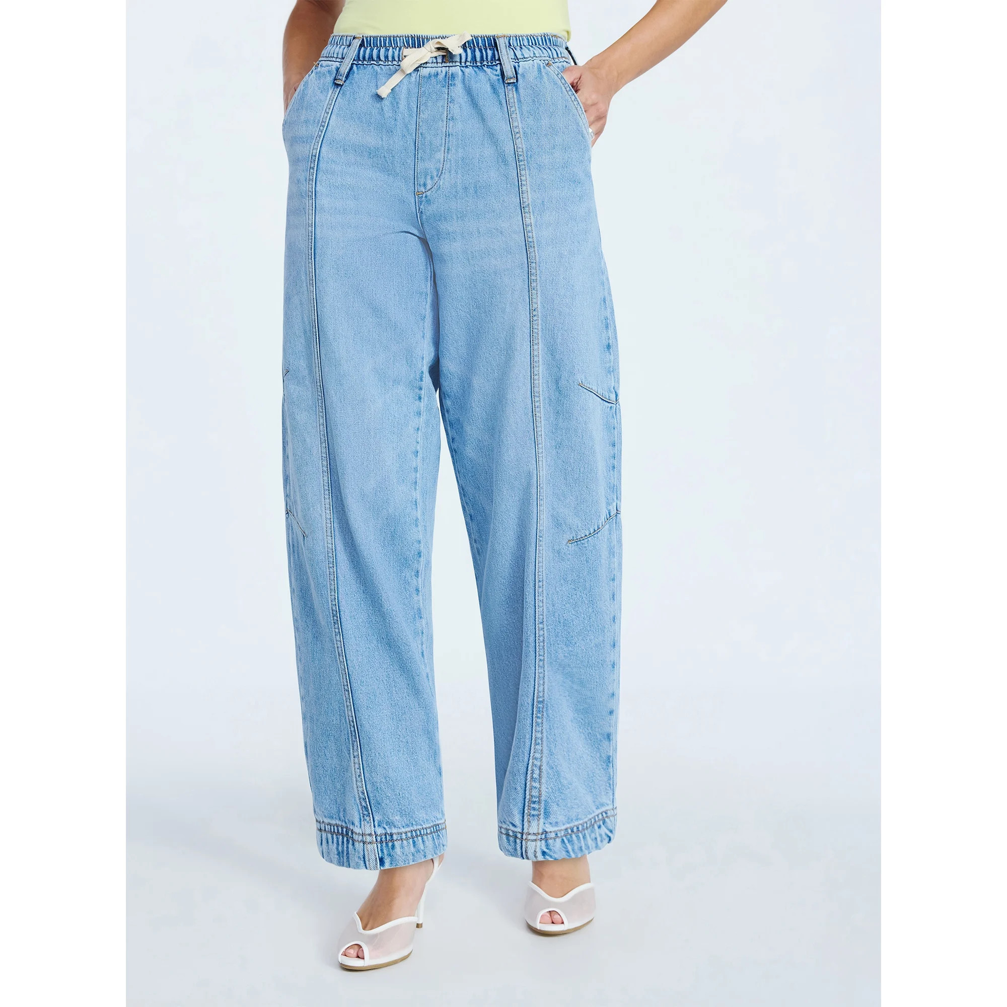 Scoop Women's Pull-on Crop Barrel Pants, Sizes XS-XXL | Walmart (US)