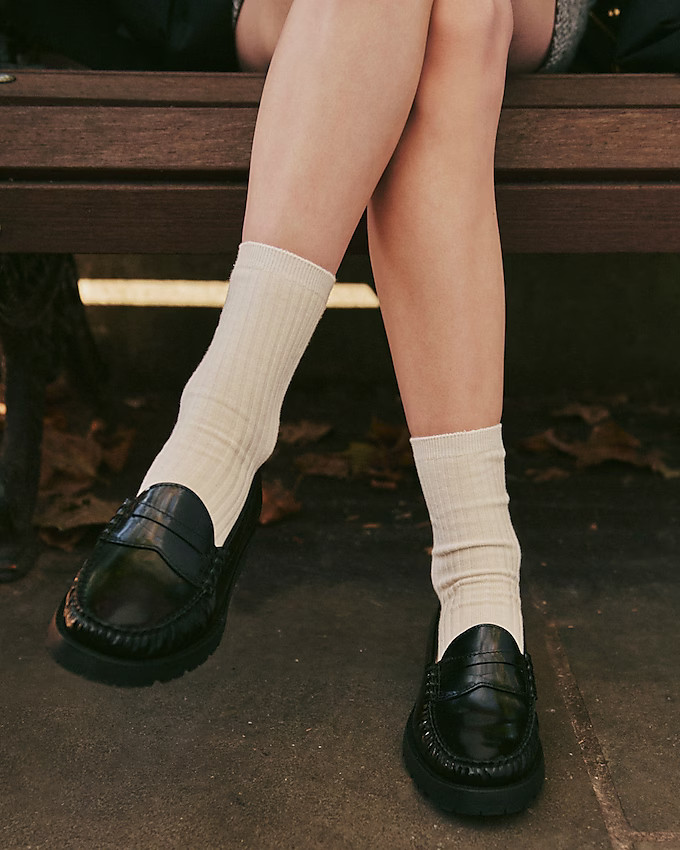 New Winona lug-sole penny loafers in Italian spazzolato leather | J. Crew US