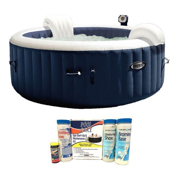 Intex 28405E Pure Spa 4-Person Inflatable Hot Tub w/ Chemical Maintenance Kit | Target