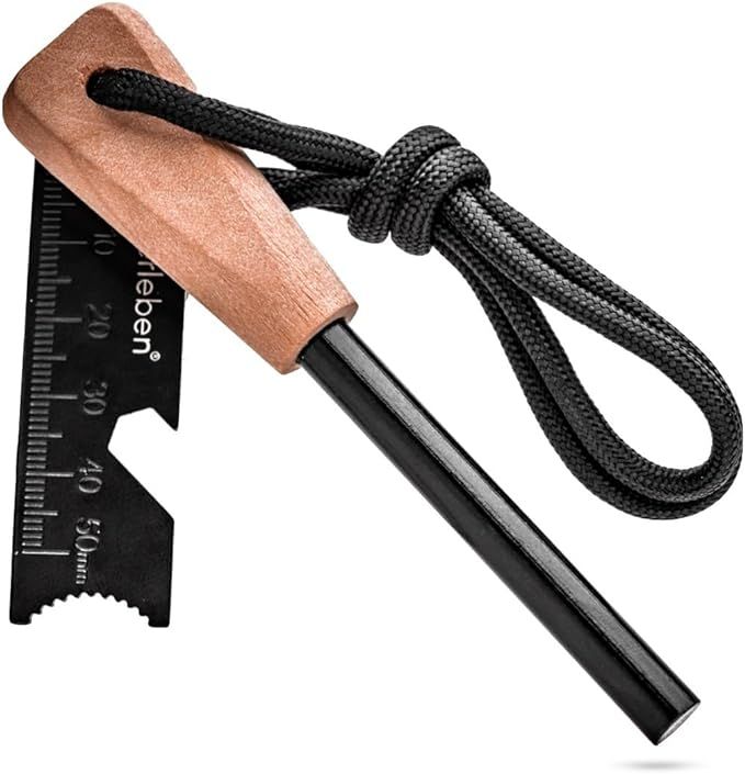 überleben Zünden Fire Starter - Traditional Ferro Rod, Handcrafted Wood Handle - 5/16", 3/8", &... | Amazon (US)