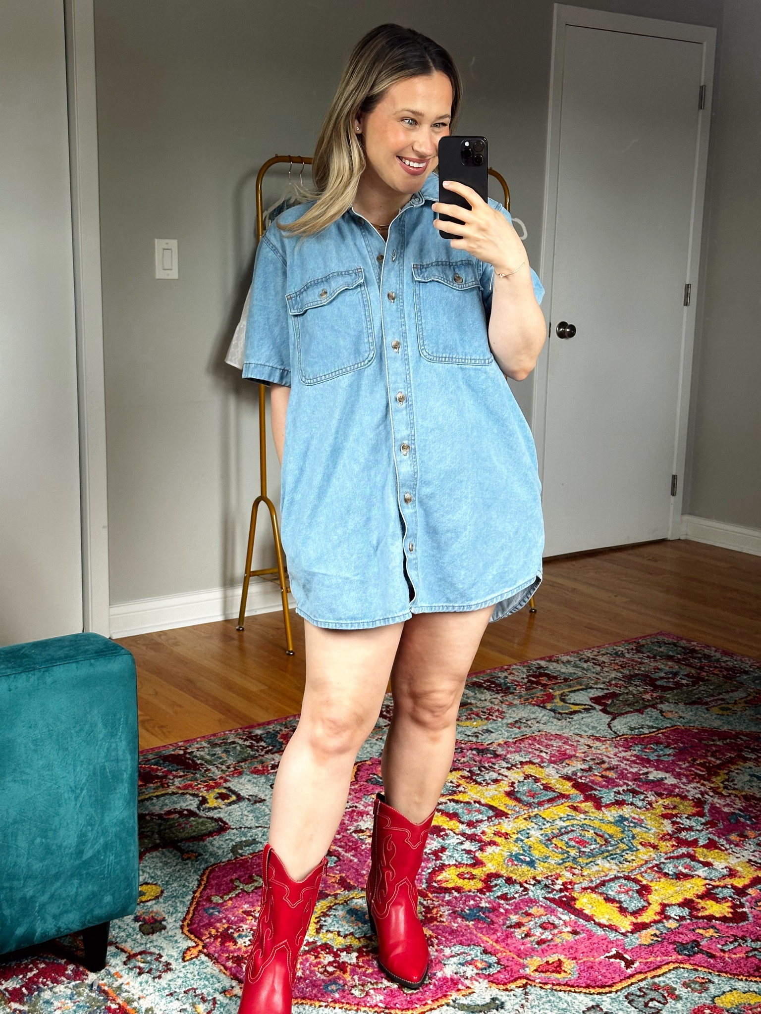 Country concert outfit idea, perfect comfy outfit #summerdress #countryconcert #denimdress #westernboots 

#LTKFindsUnder50 #LTKShoeCrush