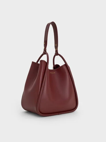 Lyla Tubular Slouchy Tote Bag
    
         - Mulberry Plum | Charles & Keith AU