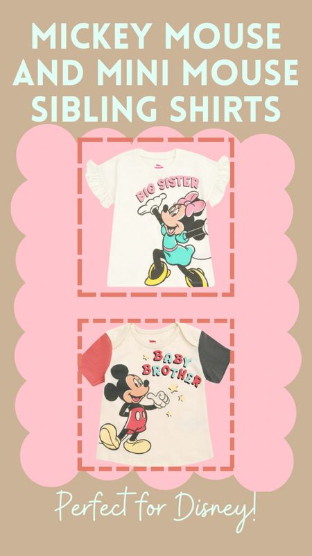 Mickey Mouse and mini mouse siblings shirts perfect for Disney 

#LTKstyletip #LTKtravel #LTKkids