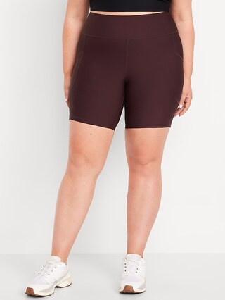 High-Waisted PowerSoft Biker Shorts -- 8-inch inseam | Old Navy | Old Navy (US)