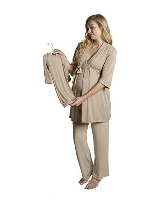 Everly Grey Maternity Analise During & After 5-Piece Maternity/Nursing Sleep Set - Macy's | Macy's