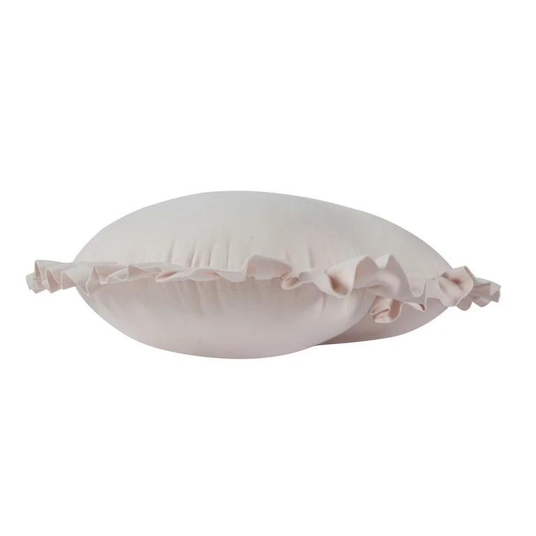 16" x 18" Heart Shaped Cotton Decorative Pillow, Pink, by My Texas House | Walmart (US)