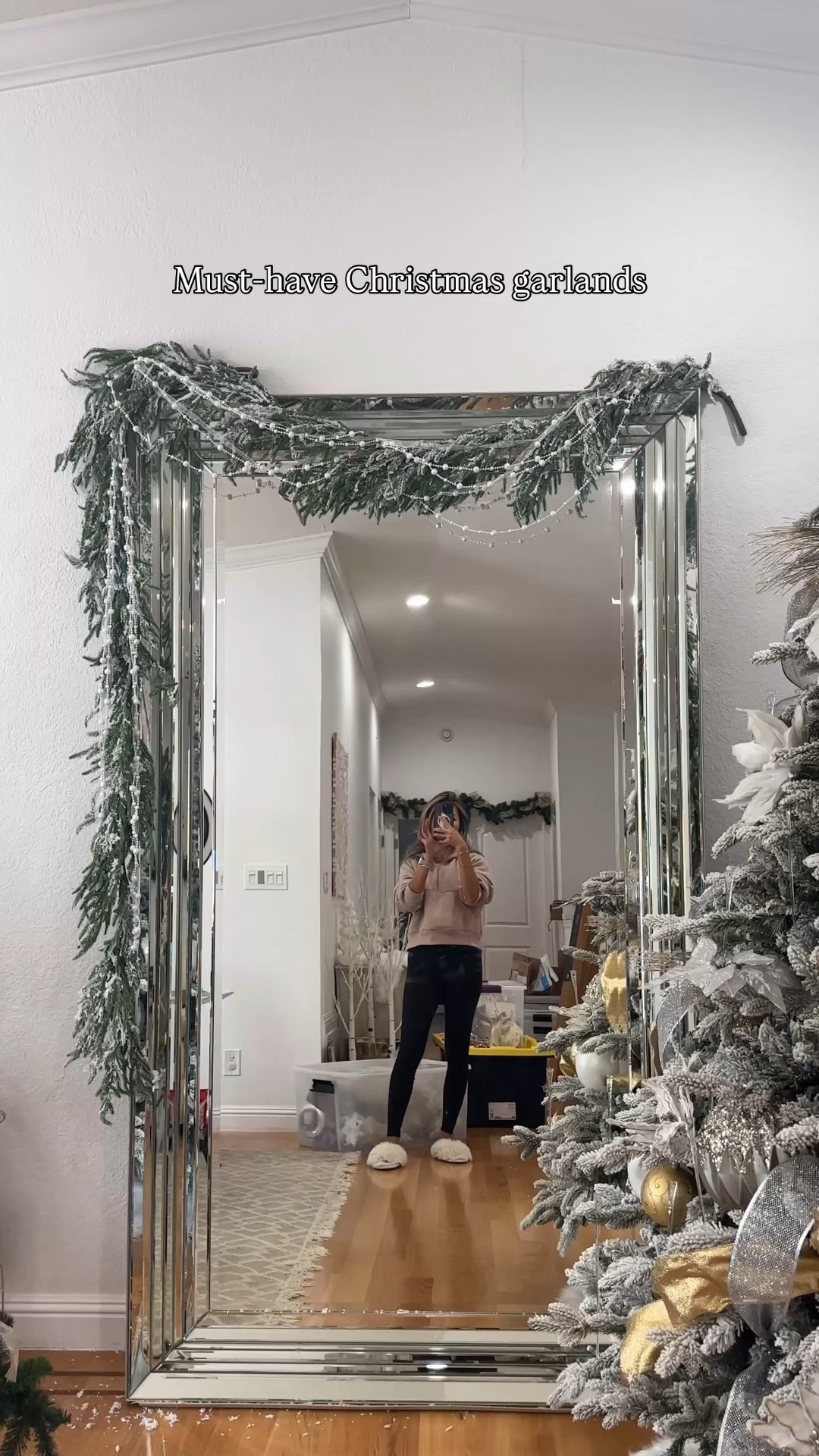 Must have Norfolk Christmas garland to decorate my 3 x 7 ft tall mirror. I used 2 of the 6 ft garlands and added some bead garlands. 

#LTKHome #LTKHoliday #LTKSeasonal