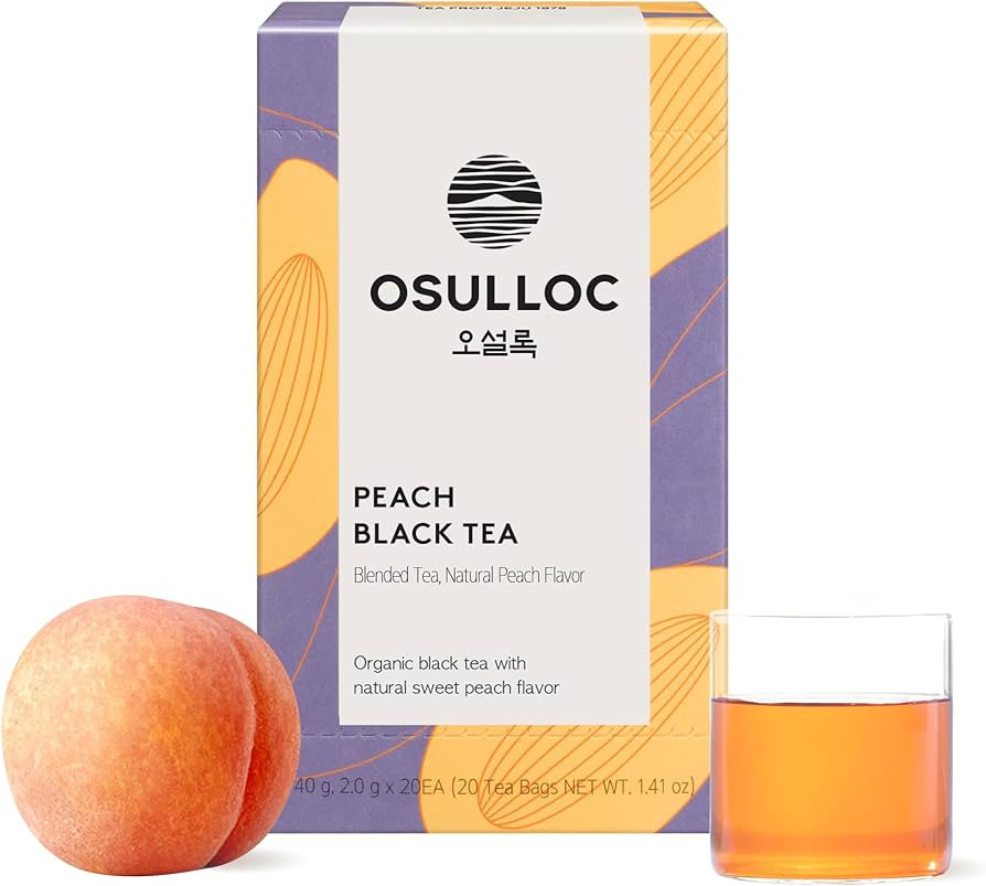 OSULLOC Peach Black Tea (Tropical Mango & Peach Flavor), Fruit tea Blend, Premium Teabags from Je... | Amazon (US)