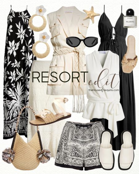 So these Nordstrom Vacation Outfit and Resortwear finds! Allsaints Matching set, maxi dress, Sandals Edelman Ilsie sandals, Spanx shorts, lace midi skirt, Wrap top, peplum top, swimsuit coverup, Safari romper, Rattan sandals, Bottega bucket bag and more! 

#LTKOver40 #LTKItBag #LTKTravel
