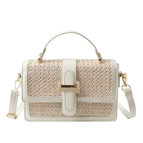 Extolove Summer Straw Crossbody Bags for Women Trendy Woven Beach Bag Straw Clutch Purse Vacation Handbags (A Beige) | Amazon (US)