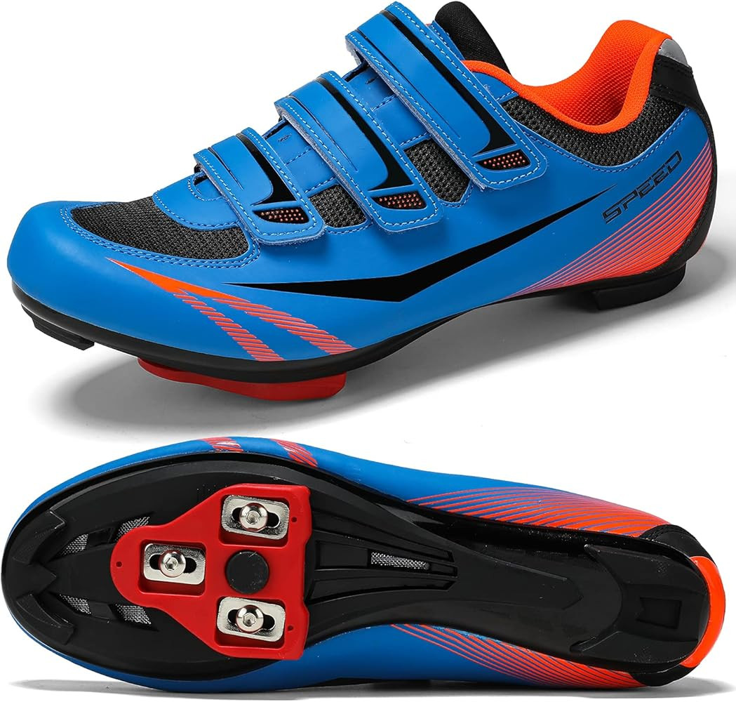 Unisex Mens Womens Road Bike Cycling Shoes,Indoor Bike Shoes Compatible with Look Delta/SPD Cleats,P | Amazon (US)