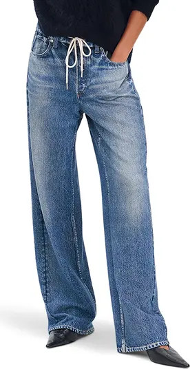 rag & bone Miramar Pull-On Wide Leg Cotton Terry Sweatpant Jeans | Nordstrom | Nordstrom