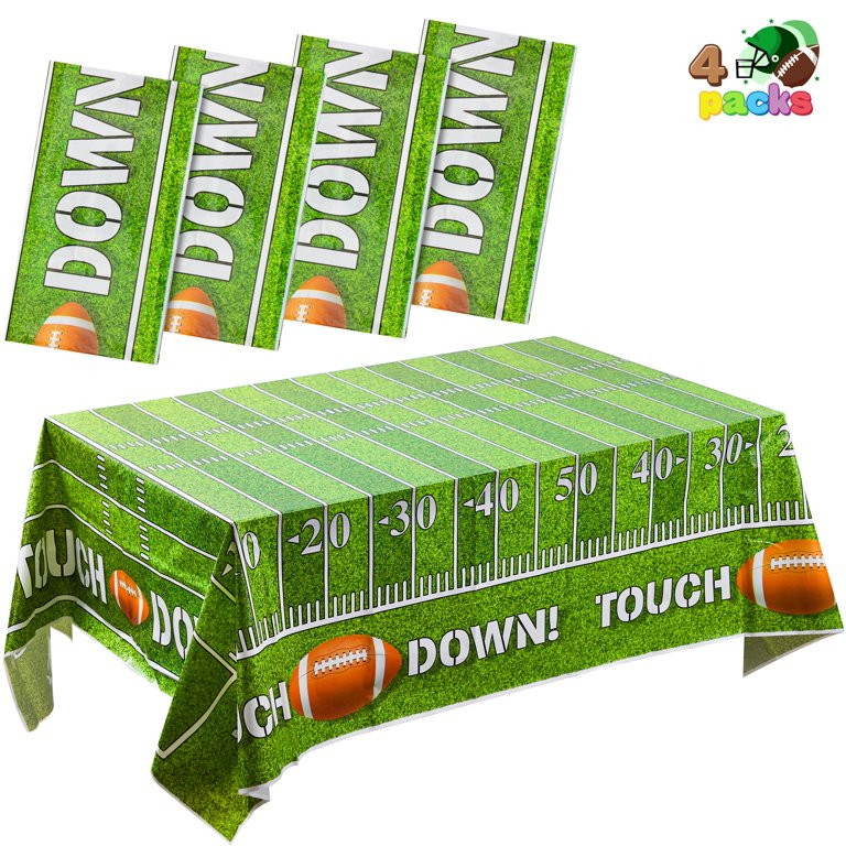 JOYFY 4 Pack Game Day Football Tablecloth,54x72 Inches Table Cover Touchdown Party Decorations Fo... | Walmart (US)