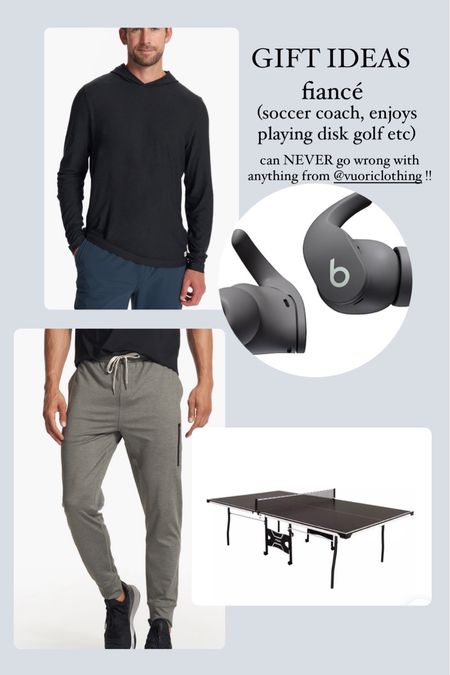 Gift guide ideas for guys 

Can never go wrong with anything from Vuori !! 
Or maybe surprise him with a ping pong table! 

#LTKmens #LTKHoliday #LTKGiftGuide