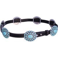 Western Turquoise Flower Metal Concho Leather Belt No.11 | Etsy (US)