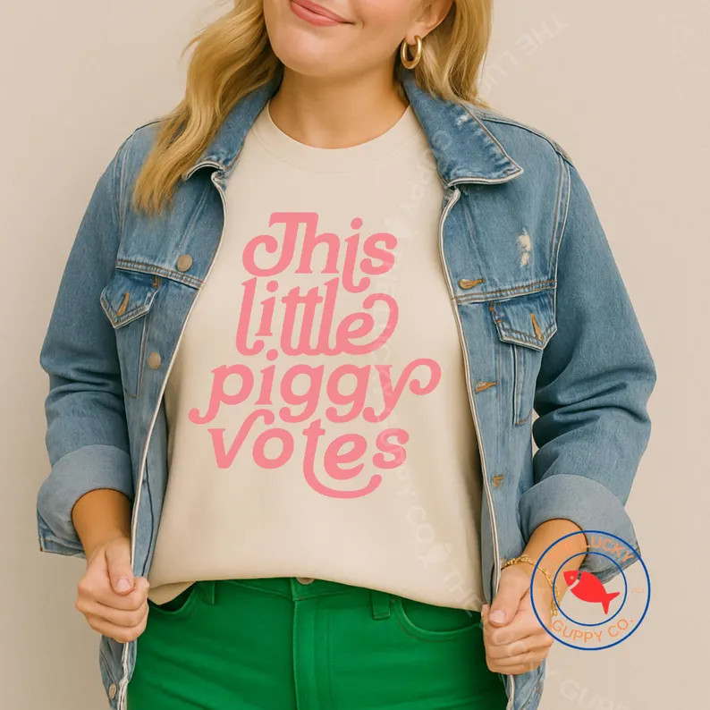 This Little Piggy Votes Unisex Tshirt, Feminism Shirt, Pro Choice Yard Sign, They Didn't Burn Wit... | Etsy (US)