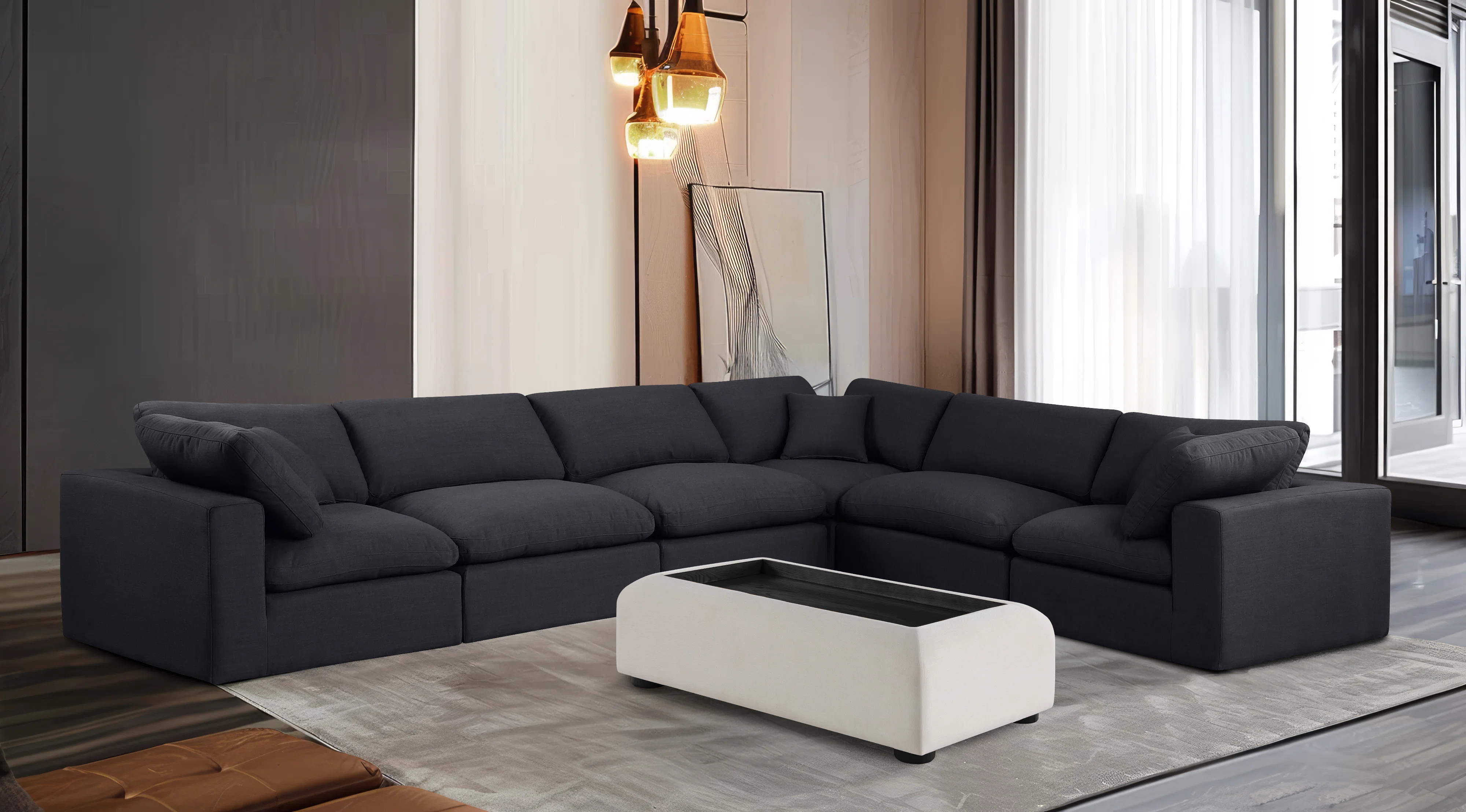 Huggett 6 - Piece Upholstered Sectional | Wayfair North America