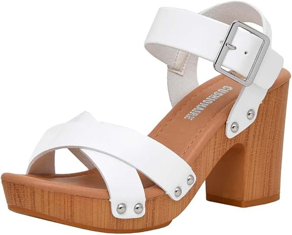 CUSHIONAIRE Women's Sayer Faux Wood Sandal +LiteSole Technology, Wide Widths Available | Amazon (US)