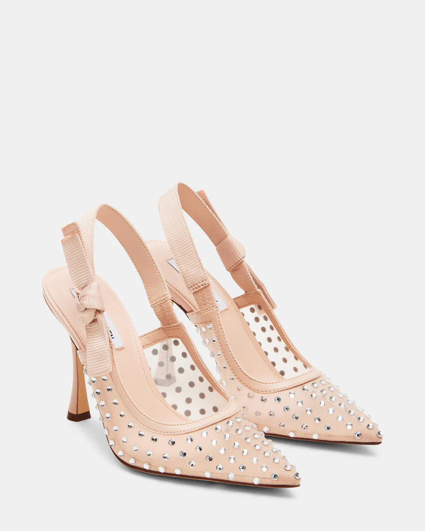 BRI Tan Multi Rhinestones Slingback Pump Heel | Women's Heels | Steve Madden (US)