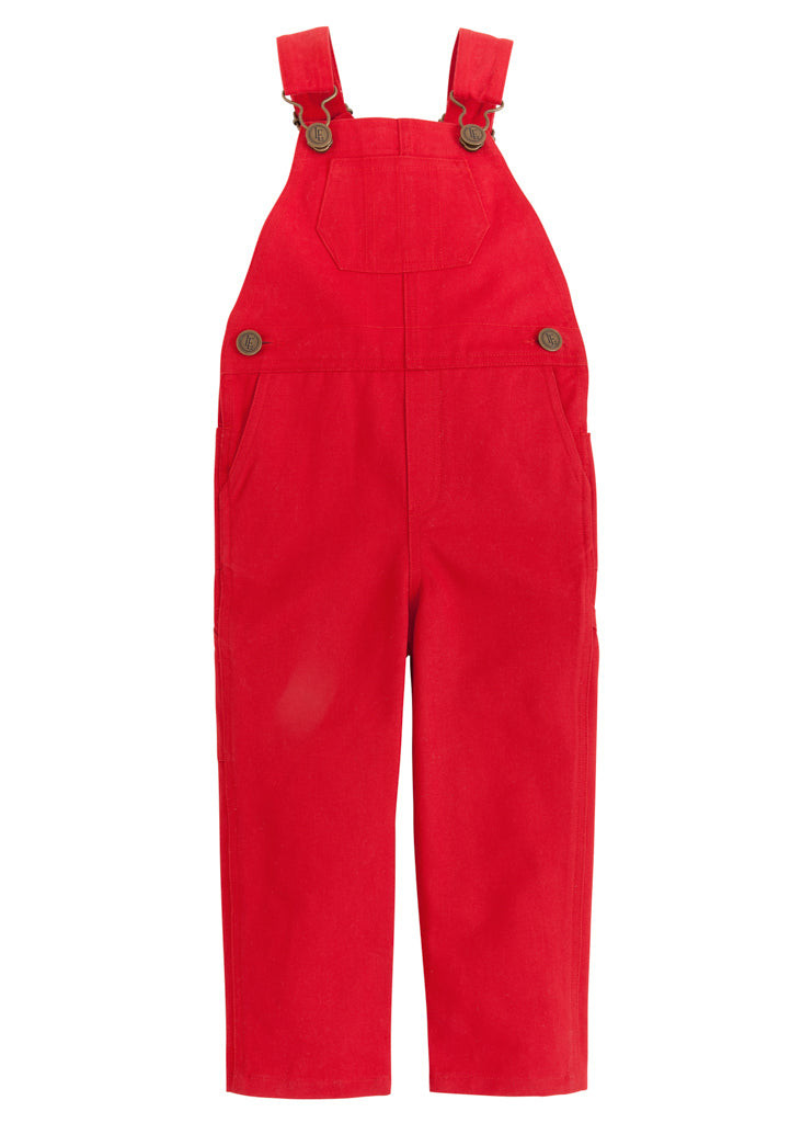 Red Twill Essential Overalls | Loozieloo