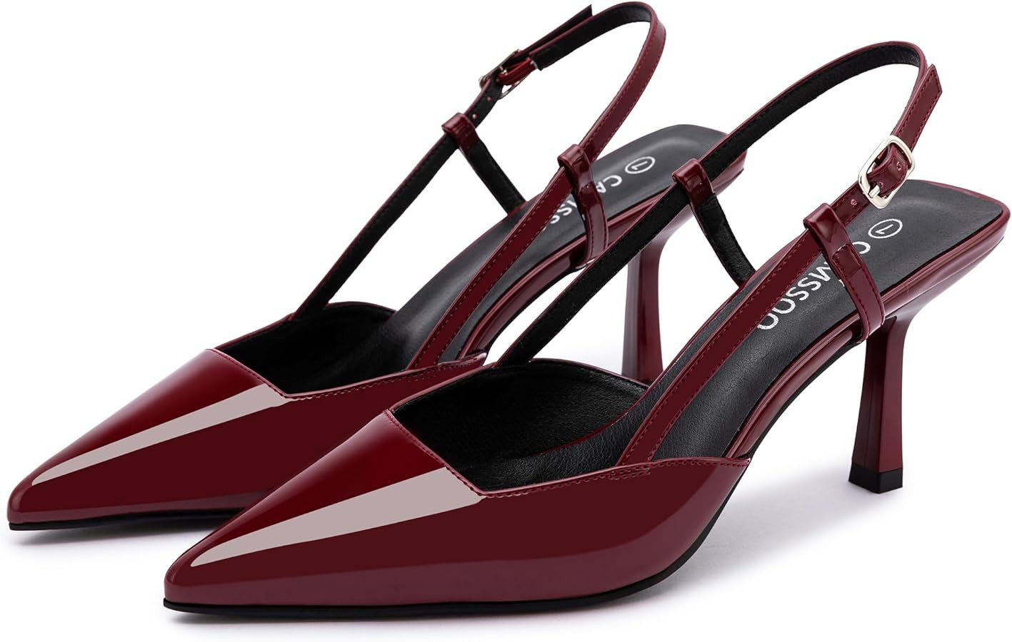 CAMSSOO Womens Kitten Heels Slingback Pumps Closed Pointed Toe Stiletto Dress Shoes for Work Wedd... | Amazon (US)