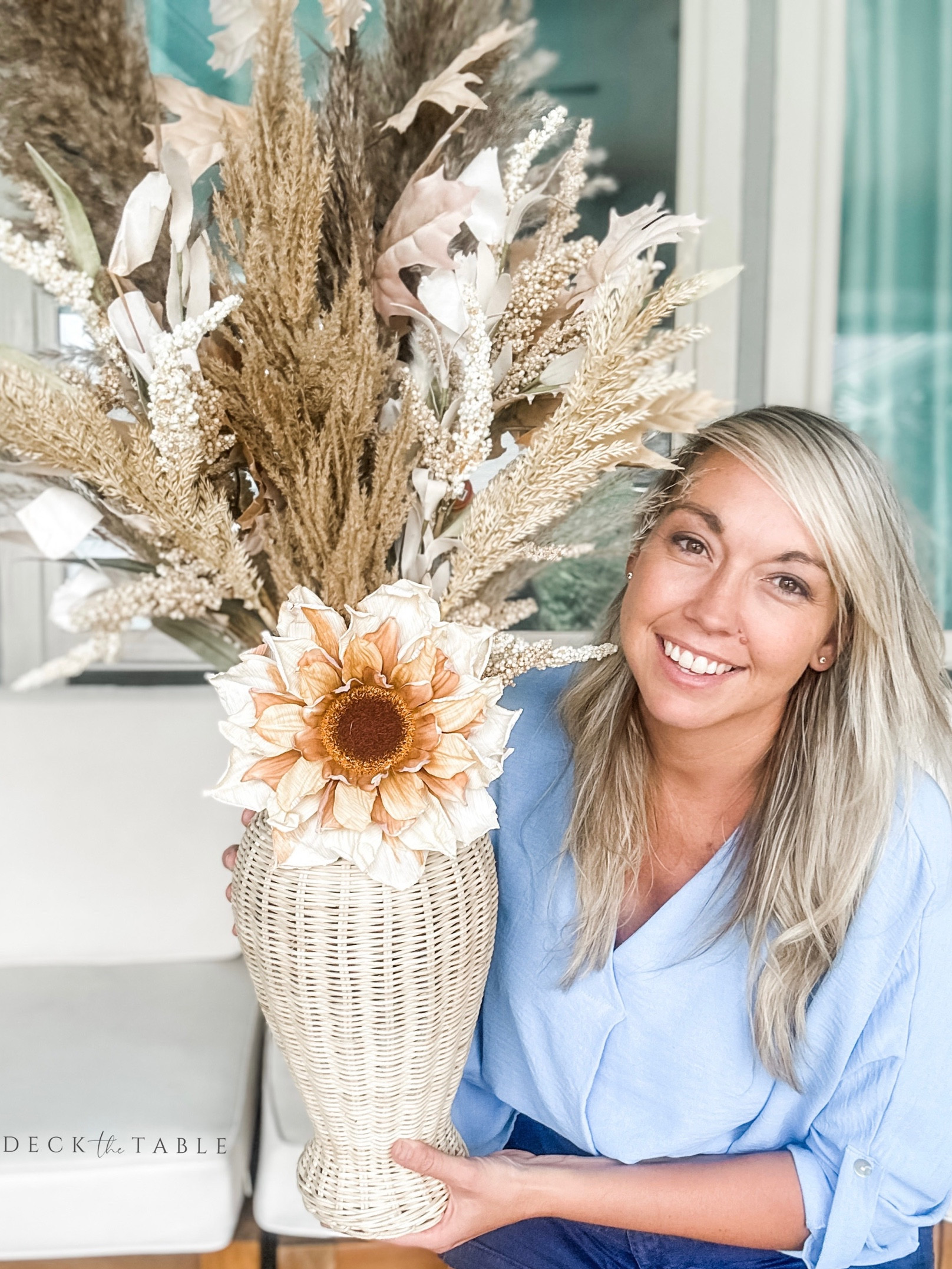 From Summer to Fall this vase rocks it all! 
Fall floral arrangement, wicker, Thanksgiving, leaves, sunflower

#LTKhome #LTKSeasonal #LTKstyletip