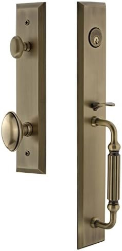 Grandeur 846113 Hardware Fifth Avenue One-Piece Handleset with F Grip and Eden Prairie Knob, Back... | Amazon (US)