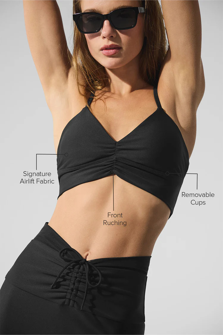 Airlift Divine Bra - Black | Alo Yoga