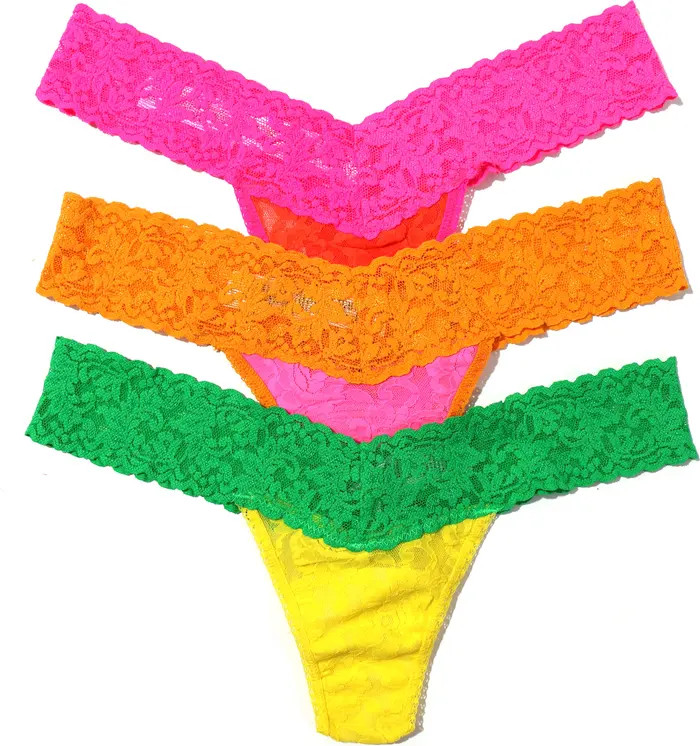 Low Rise Lace Thong - Pack of 3 | Nordstrom Rack
