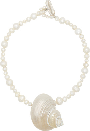 Natural Pearl Statement Necklace With Seashell Pendant | Nordstrom