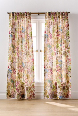 Anela Cotton Printed Scenic Curtain | Anthropologie (US)