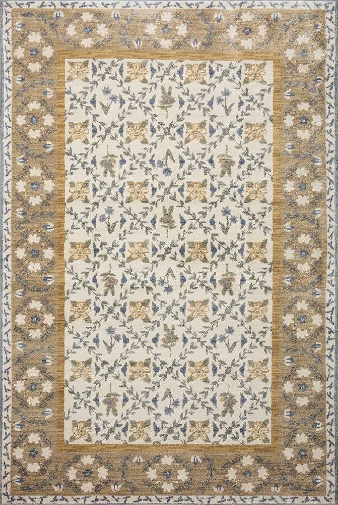Loloi Rifle Paper Co Fiore Gold 5' x 7'-10" Area Rug | Amazon (US)