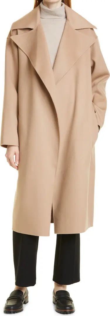 Waterfall Lapel Double Face Wool & Cashmere Coat | Nordstrom Rack