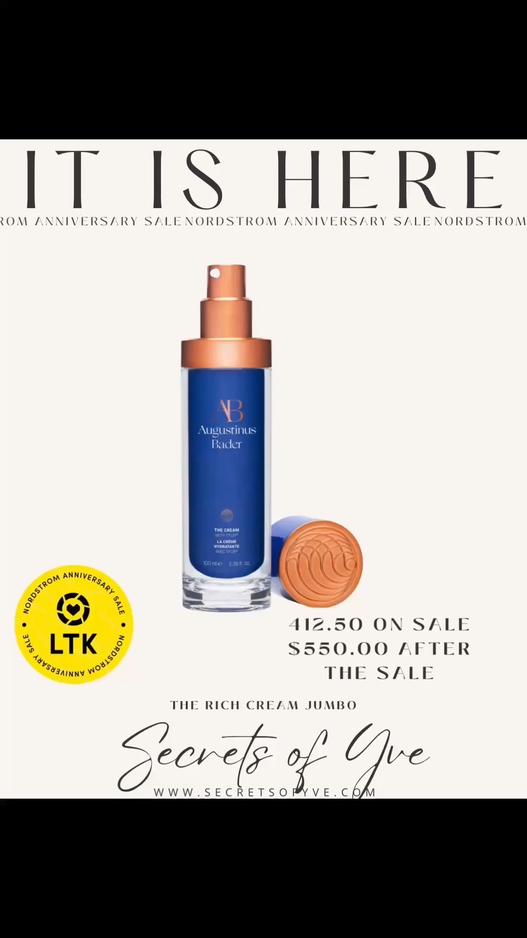 SecretsofYve: shop the NSALE Nordstrom Anniversary Sale! Happy to be your guide this year for the 5th time. 🖤 
Pick some as gifts. 🎁 
#Secretsofyve #ltkgiftguide
Always humbled & thankful to have you here.. New posts daily at 3pm & 4:15pm EST. 
CEO: PATESI Global & PATESIfoundation.org
@secretsofyve : where beautiful meets practical, comfy meets style, affordable meets glam with a splash of splurge every now and then. I do LOVE a good sale and combining codes! #ltkstyletip #ltksalealert #ltkfamily #ltku #ltkfindsunder100 #ltkactive #ltkactive #ltkkids #ltkfindsunder50 #ltkover40 #ltkpetite #ltkplussize #ltkhome #ltkswim #ltkitbag #ltkwedding #ltkbaby #ltkmidsize #ltkbeauty #ltktravel #ltkparties #ltkbump #ltkwatchnow #ltkxnsale secretsofyve 

#LTKKids #LTKMens #LTKSeasonal