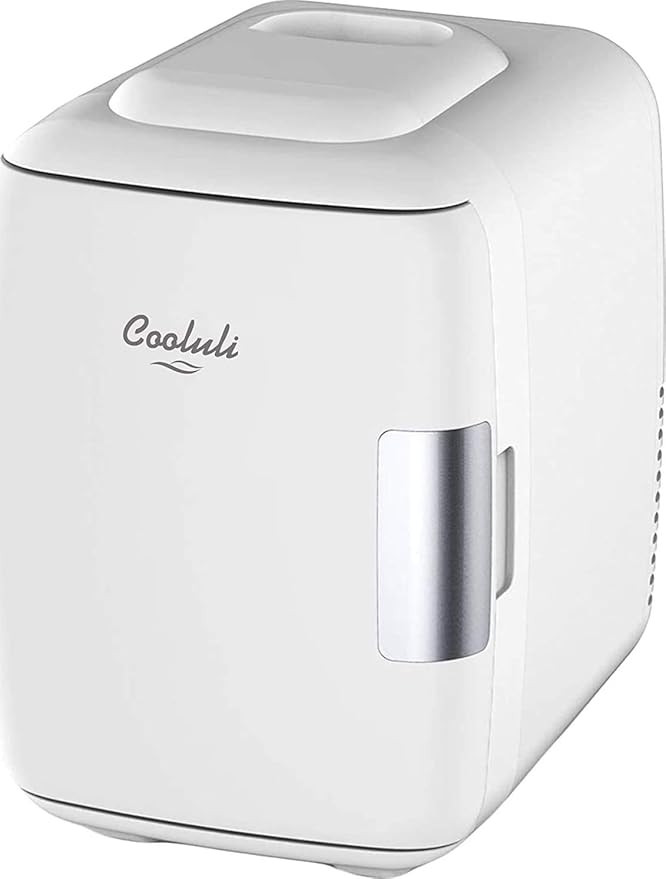 Cooluli Mini Fridge for Bedroom - Car, Office Desk & Dorm Room - Portable 4L/6 Can Electric Plug ... | Amazon (US)
