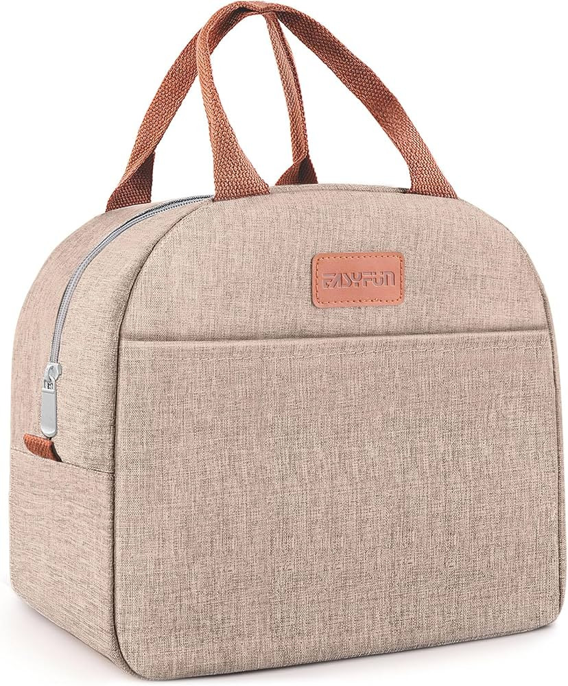Lunch Bag for Women & Men Adult Insulated Lunch Box, Small Leakproof Cooler Food Lunch Containers... | Amazon (US)