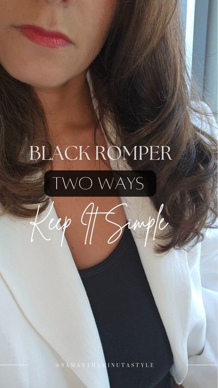 One romper two waysWearing size xs Blazer is from Zara. Wearing size xs#romper #aritzia #capsulewardrobe 

#LTKover40 #LTKstyletip