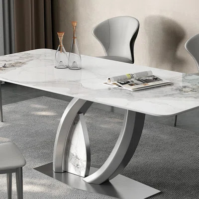 Light Luxury Modern Rock Plate Dining Table Sets. | Wayfair North America