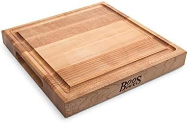 Amazon.com: John Boos Block CB1052-1M1212175 Maple Wood Square Cutting Board with Juice Groove, 1... | Amazon (US)